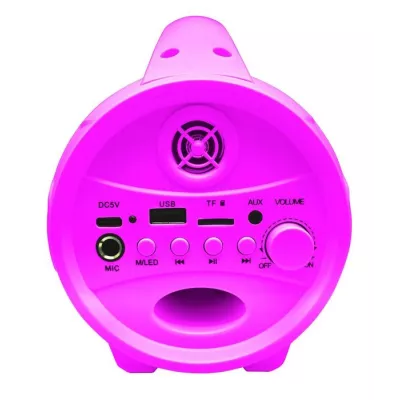 Enceinte Bluetooth Sans-Fil Lumineuse avec Micro Barbie