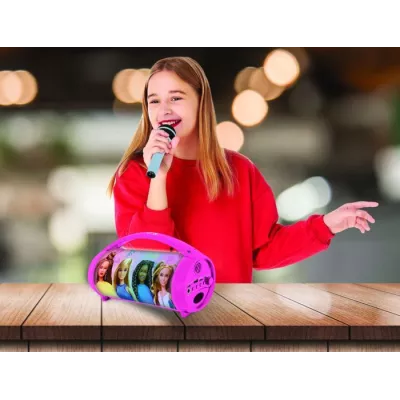 Enceinte Bluetooth Sans-Fil Lumineuse avec Micro Barbie