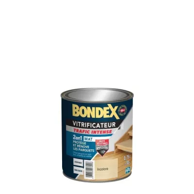 Mat Vitrifier Bondex to protect and renovate parquet and stairs - colo