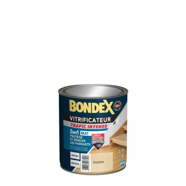 Mat Vitrifier Bondex to protect and renovate parquet and stairs - colorless