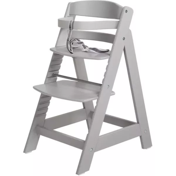 Sit Up III Wood Evolutive High Chair - ROBA - Height Adjustable - Taupe