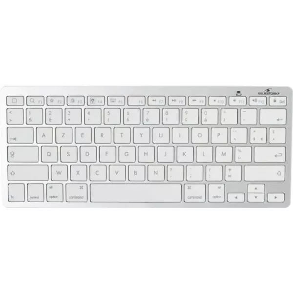 Clavier Filaire - BLUESTORK - MINI MAC - Compact - Compatible Mac - Blanc