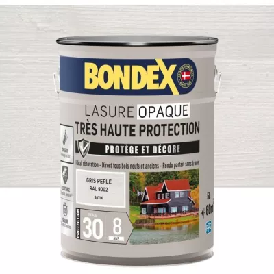 Peinture Bondex Lasure Gris Perle RAL 9002 - 5L