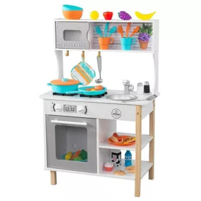 KidKraft - Cuisine en bois pour enfant All Time Play, four, micro-onde