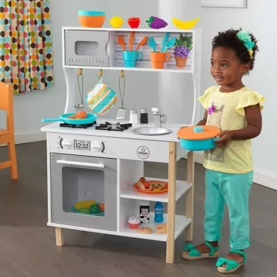 KidKraft - Cuisine en bois pour enfant All Time Play, four, micro-onde