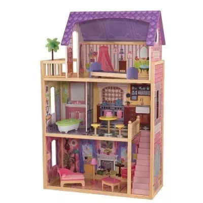 KIDKRAFT - Kayla wooden doll house + 11 pieces - Pink