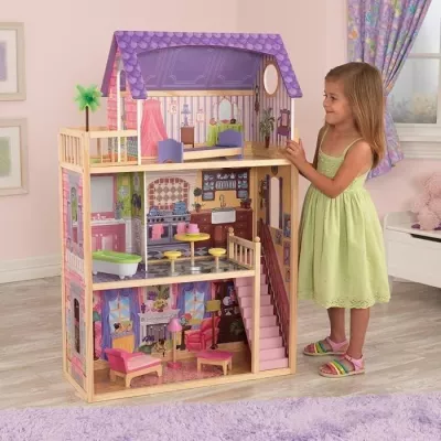 KIDKRAFT - Kayla wooden doll house + 11 pieces - Pink