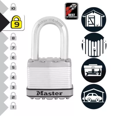 Lot de 3 Cadenas a clés MASTER LOCK M5EURTRILF - Tres Haute Sécurit