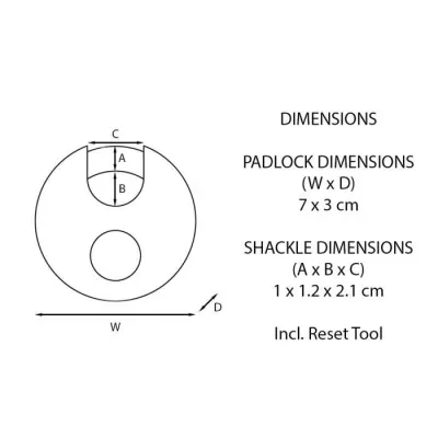 Cadenas Disque Excell en acier inoxydable 70mm - Master Lock M40EURDNU