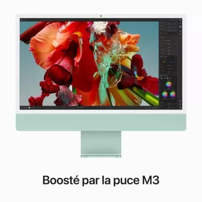 iMac Apple iMac 24 ecran retina 4,5K 256Go SSD 8Go RAM Puce M3 CPU 8 c