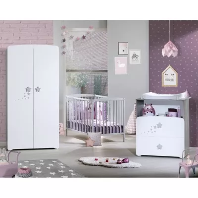 Baby cabinet Nao - MDF - White - 2 doors - 85 x 175 x 56 cm - BABY