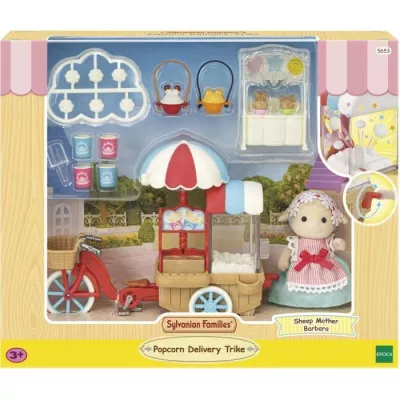 Miniature figure - SYLVANIAN FAMILIES - The sheep mother and her stand