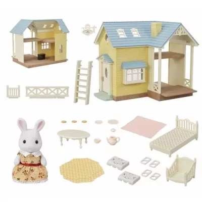 Coffret Le cottage au toit bleu - SYLVANIAN FAMILIES - 5671 - Pour Enf