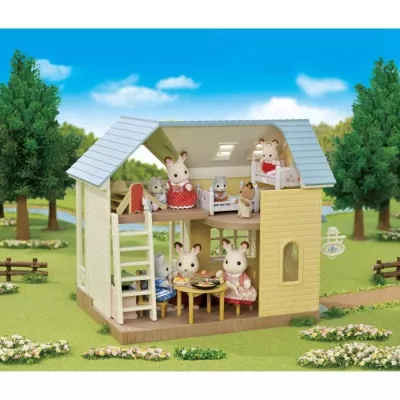 Coffret Le cottage au toit bleu - SYLVANIAN FAMILIES - 5671 - Pour Enf