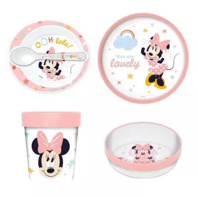 Meal pack 2nd age THERMOBABY MINNIE - 3 Plates + one cup + 1 c