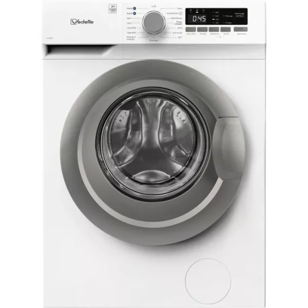 Lave-linge hublot VEDETTE LLV395W - 9 kg - Induction - L60cm - 1400 trs/min - Classe A - Blanc