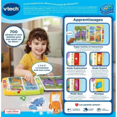 VTECH LE GRAND LIVRE INTERACTIF DES DINOSAURES