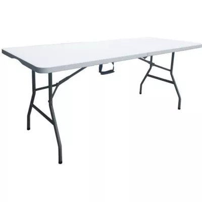 Table de réception traiteur pliante - 8 personnes - 180x74xH73,5 cm -