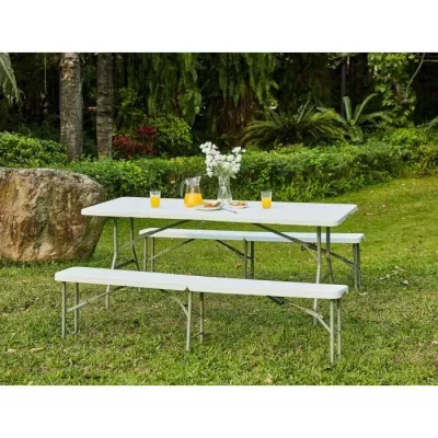 Table de réception traiteur pliante - 8 personnes - 180x74xH73,5 cm -