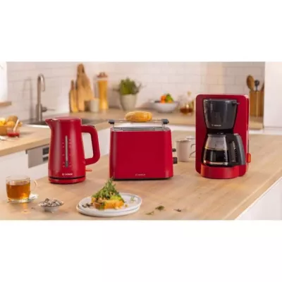 Toaster - BOSCH - TAT3M124 MyMoment - Matte red - 2 slices - centrag