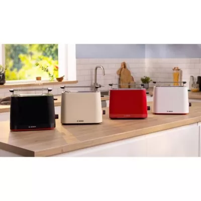 Toaster - BOSCH - TAT3M124 MyMoment - Matte red - 2 slices - centrag