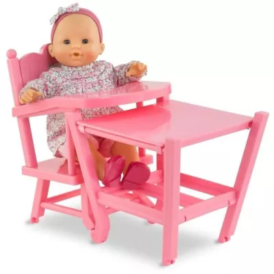 High chair for children 36 and 42cm - Corolle - 2 in 1 - Multicolored