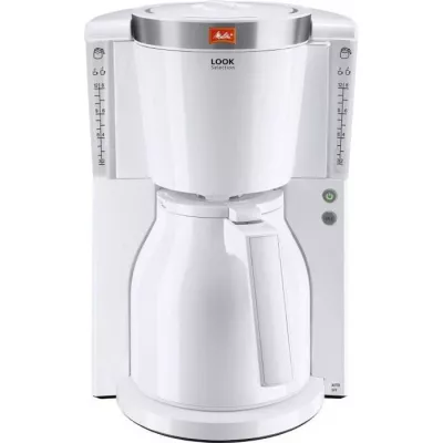 Filter coffee maker MELITTA Look IV Thermo Selection 1011-11 White/Brushed Steel - 12 cups - AromaSelector - 1000W