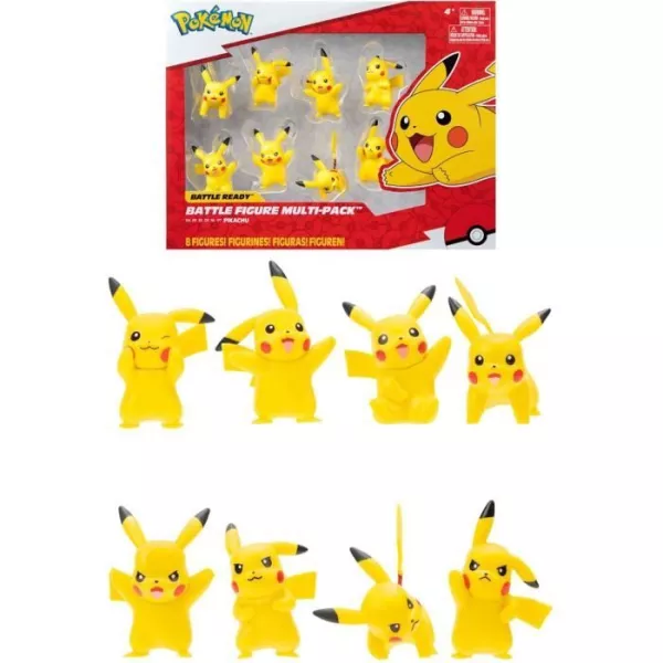 Figurines Pokémon - Pack de 8 Pikachu - Bandai