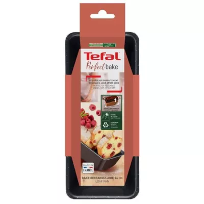 TEFAL Success Moule a cake 28 cm, Revetement antiadhésif, Fabriqué en France, Tabac J1607302