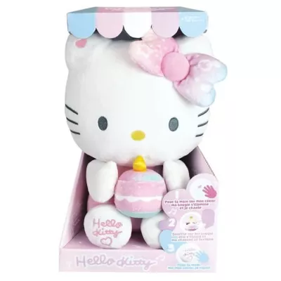 Hello Kitty Peluche Interactive Anniversaire +/- 26 cm - JEMINI - Musique, bougie et rire interactifs.