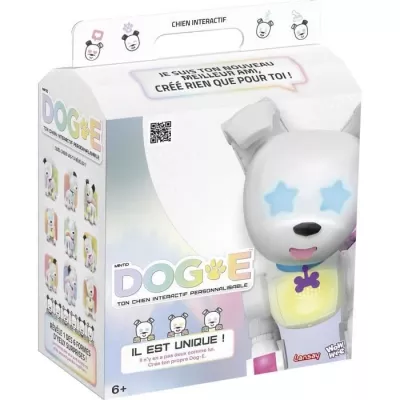 Robot chien interactif - LANSAY - DOG-E - Blanc - Pour enfant a partir de 6 ans - Batterie