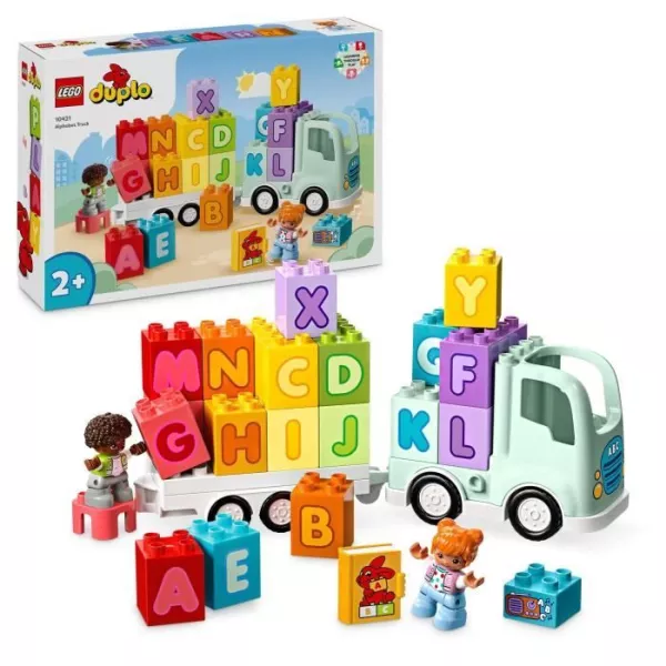 LEGO 10421 DUPLO My City Le Camion de l'Alphabet, Toy d'Apprentissage de l'Alphabet pour Enfants Des 2 Ans