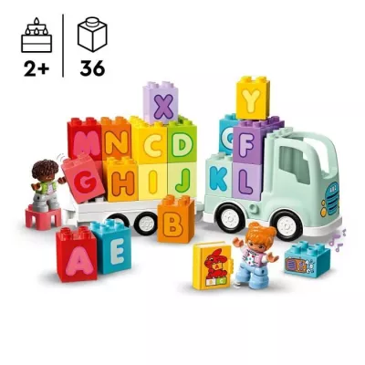 LEGO 10421 DUPLO My City Le Camion de l'Alphabet, Toy d'Apprentissage de l'Alphabet pour Enfants Des 2 Ans