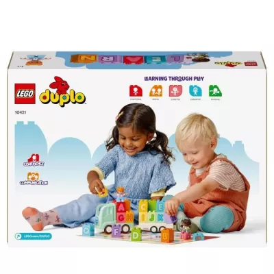 LEGO 10421 DUPLO My City Le Camion de l'Alphabet, Toy d'Apprentissage de l'Alphabet pour Enfants Des 2 Ans