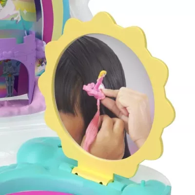 Polly Pocket Mini-univers-Salon de coiffure Licorne arc-en-ciel HKV51