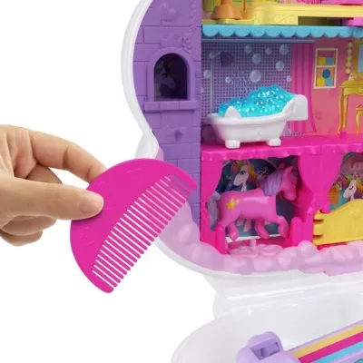 Polly Pocket Mini-univers-Salon de coiffure Licorne arc-en-ciel HKV51