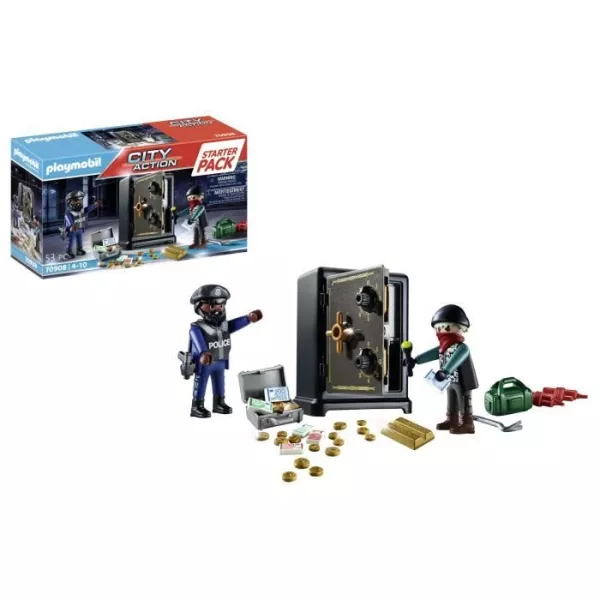 PLAYMOBIL - 70908 - Starter Pack Police burglar safe