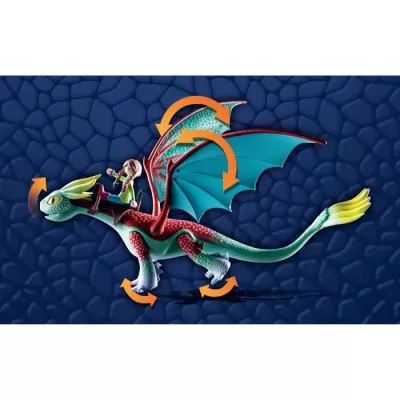 PLAYMOBIL - 71083 - Dragons Nine Realms: Feathers & Alex - Removable dragon figure