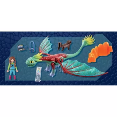 PLAYMOBIL - 71083 - Dragons Nine Realms: Feathers & Alex - Removable dragon figure