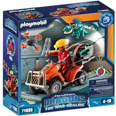 PLAYMOBIL - 71085 - Dragons Nine Realms: Icaris Quad - Multicolor - For Child 4 years and older