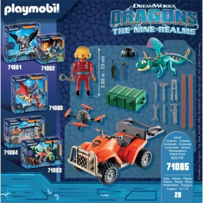 PLAYMOBIL - 71085 - Dragons Nine Realms: Icaris Quad - Multicolor - For Child 4 years and older