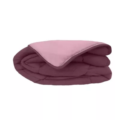 Couette Microfibre 400g/m² CALGARY Prune & Parme 240x260cm