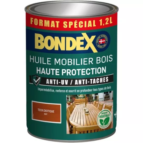 Oil furniture teak - BONDEX - 441377 - Mat - 1.2 L