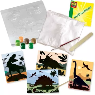 Dinosaurs 2 in 1 - Casting and painting and scratch - Creative leisure - SES CREATIVE - Mould, paint and scratch dinoses