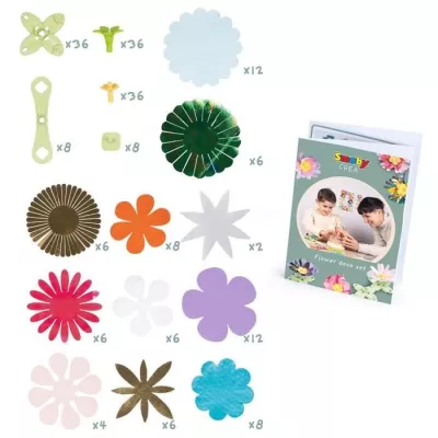 Smoby - Loisirs créatif - Set de création fleurs objets décoratifs - 200 accessoires - Fabriqué en France