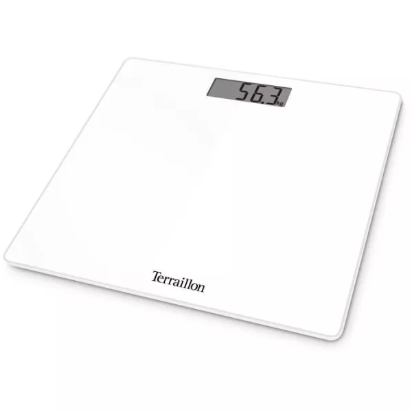 Pese personne électronique Terraillon TSQUARE Blanc - Grand écran LCD - Capacité 180 Kg