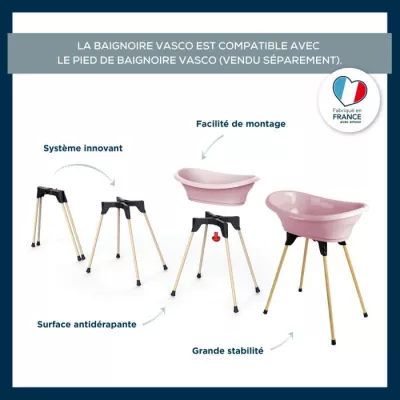 THERMOBABY Baignoire Vasco - rose poudré