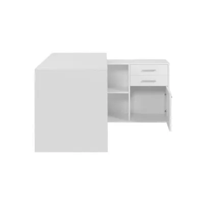 London corner desk - Particulate panels - White decor - 136 x 75 x 139 cm