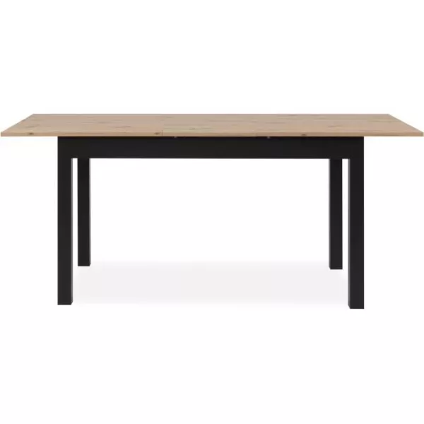 Extension table COBURG + 1 extension 40cm - Industrial Style - Craft/Black Chene - 10 People - W 137-177 x H 76.5 x D 80 cm