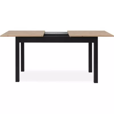 Extension table COBURG + 1 extension 40cm - Industrial Style - Craft/Black Chene - 10 People - W 137-177 x H 76.5 x D 80 cm